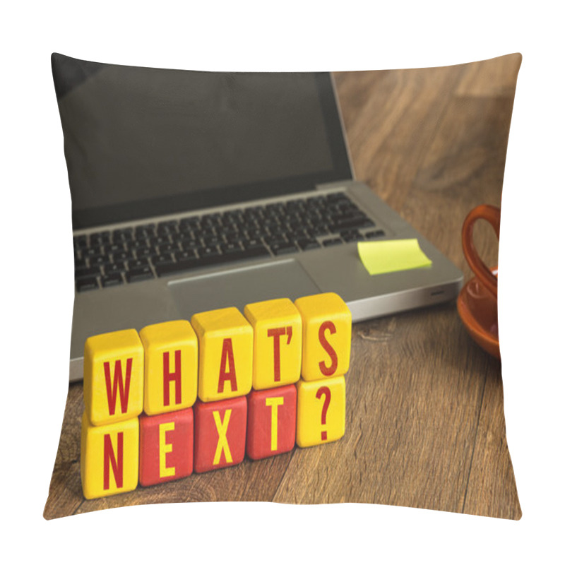 Personality  Whats Next? Written On Cubes Pillow Covers