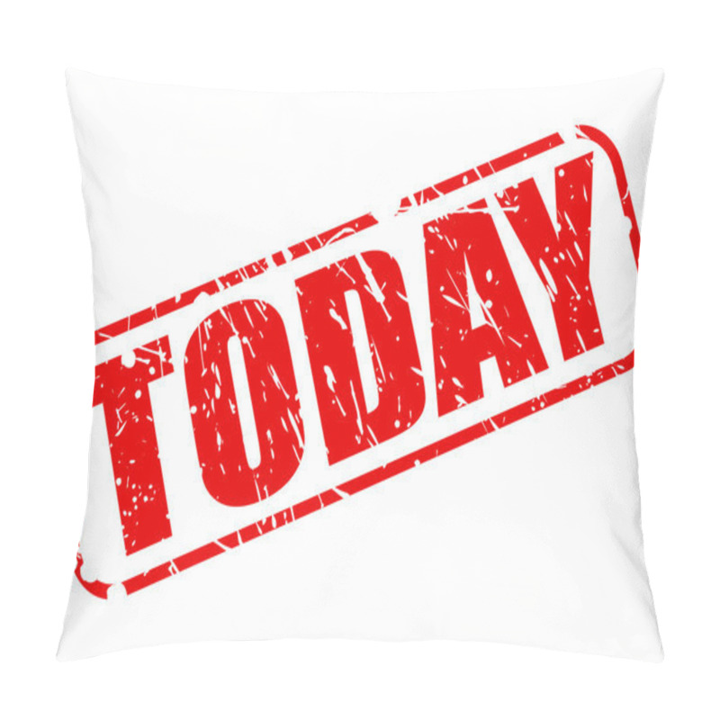 Personality  Today Red Stamp Text Pillow Covers