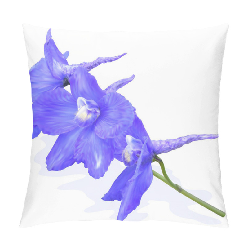 Personality  Blue-violett Delphinium Flowers Pillow Covers