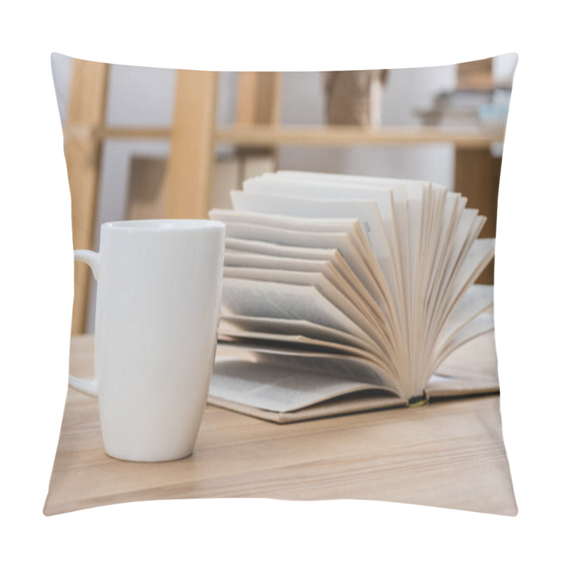 Personality  Cup Of Coffee And Book Pillow Covers