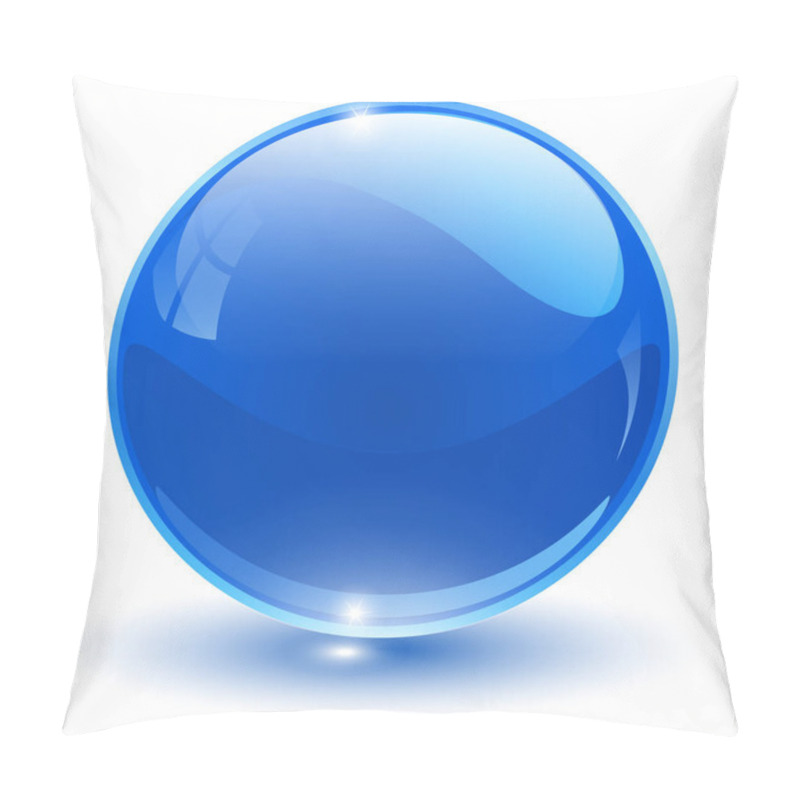 Personality  Glass Sphere, Blue Vector Ball Pillow Covers