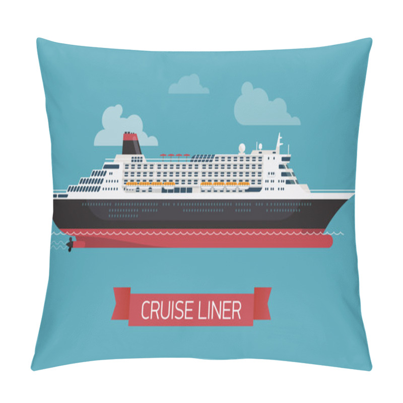 Personality  'Cruise Liner' Printable Poster Pillow Covers