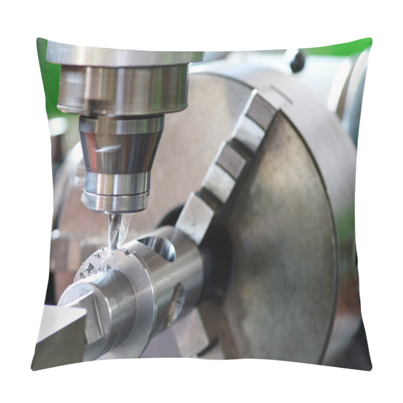 Personality  Close Up Of Milling Machine In Operation Pillow Covers