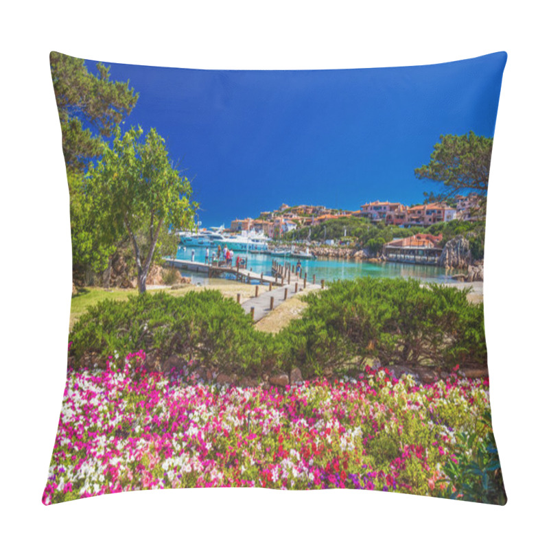 Personality  Coastline Promenade At Porto Cervo Town Pillow Covers