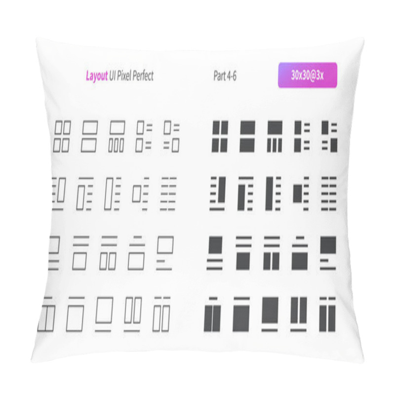 Personality  Layout UI Pixel Perfect Well-crafted Vector Thin Line And Solid Icons  Pillow Covers