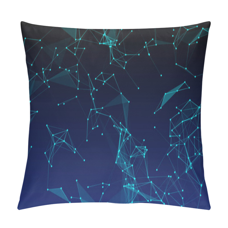 Personality  Abstract Background. .Connecting Dots And Lines. Plexus Effect Pillow Covers