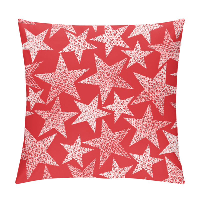 Personality  Red Stars Seamless Pattern, Vector Repeating Background With Han Pillow Covers