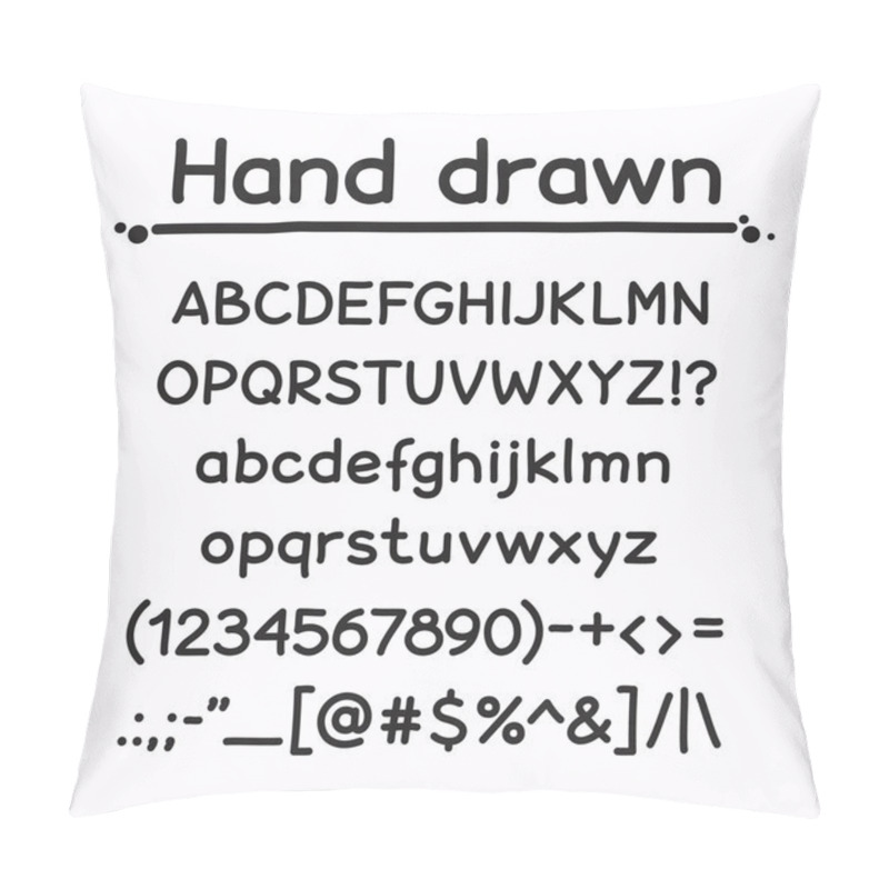 Personality  Hand Drawn Letters And Numbers Pillow Covers