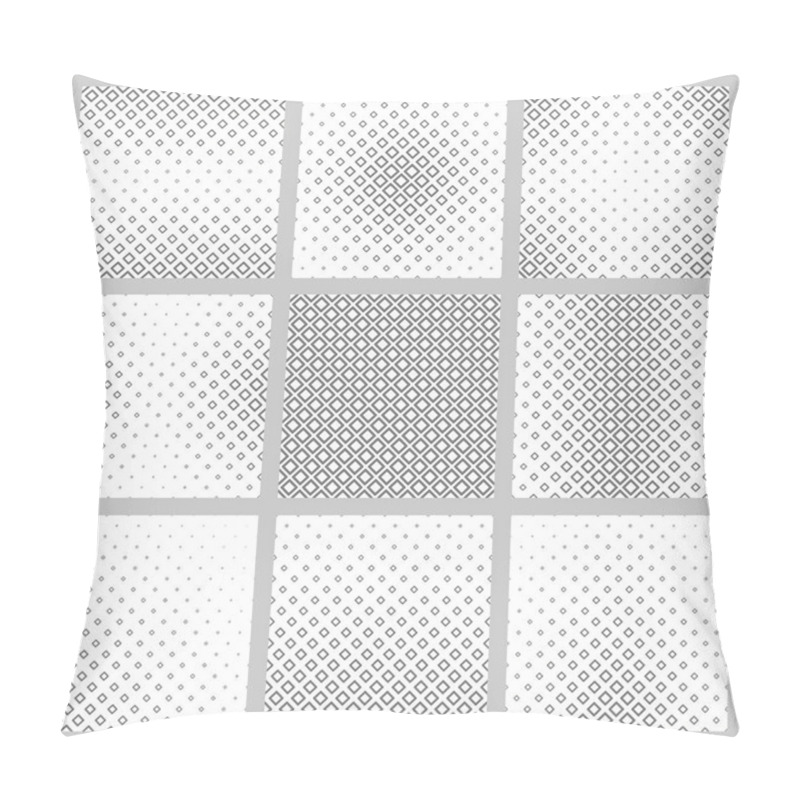 Personality  Set Of Nine Monochrome Diagonal Square Patterns Pillow Covers