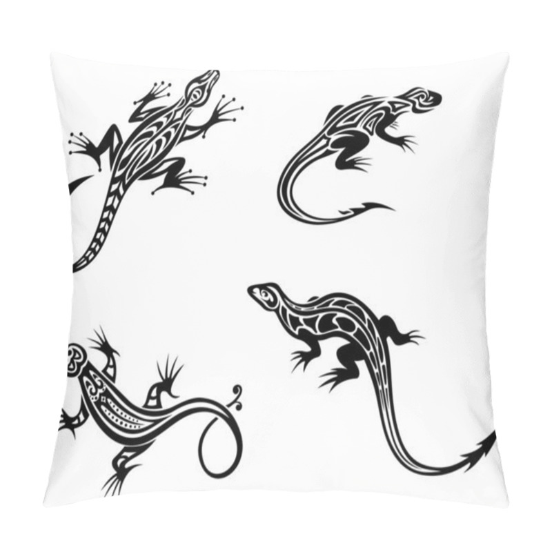 Personality  Black Lizards Pillow Covers