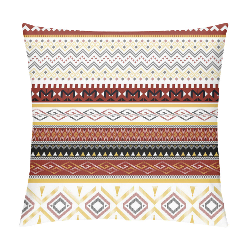 Personality  Seamless Tribal Ethnic Background . Striped Vector Pattern . Pillow Covers