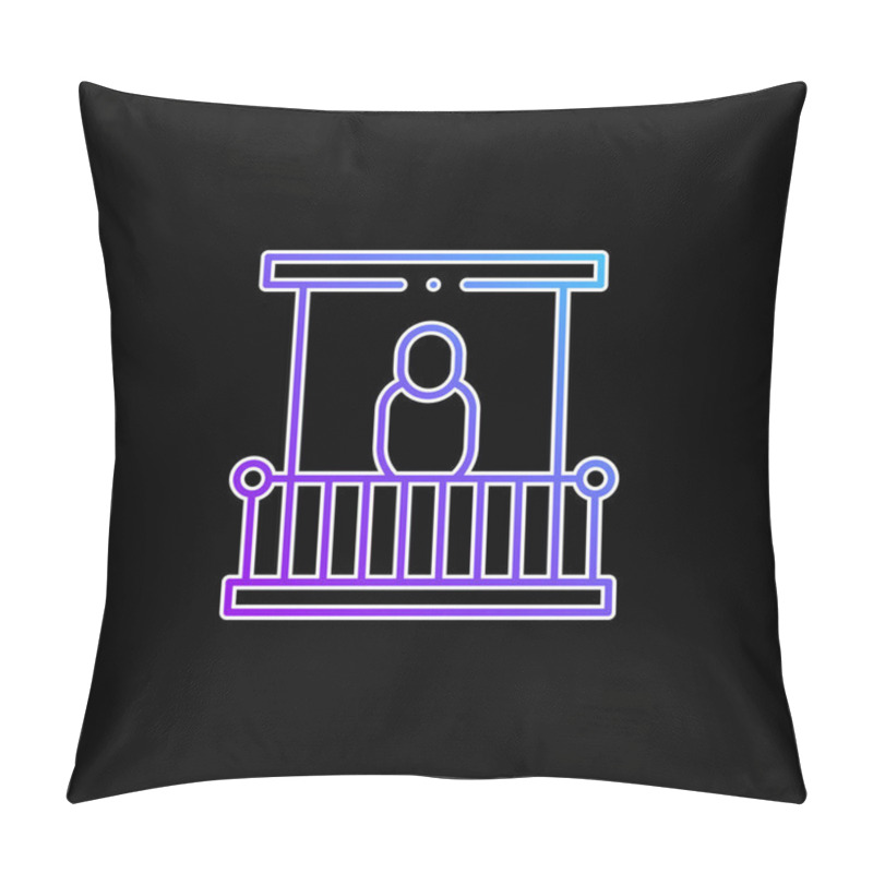 Personality  Balcony Blue Gradient Vector Icon Pillow Covers