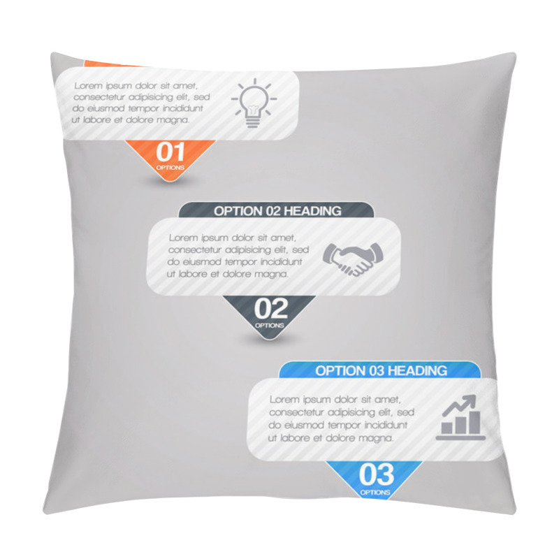 Personality  Banners With Numbers,  Vector Illustration  Pillow Covers