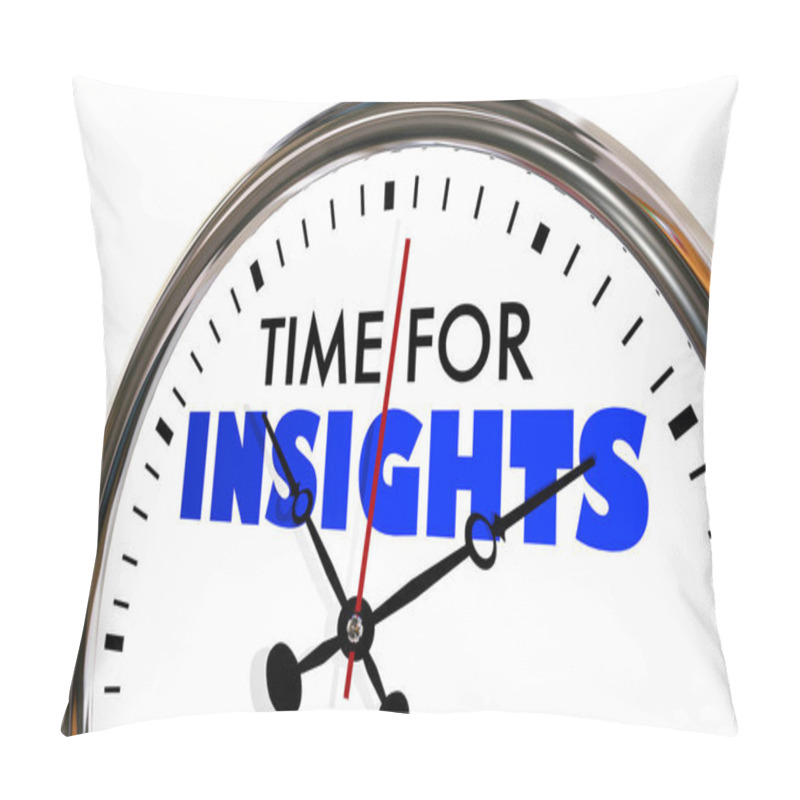 Personality  Time For Insights Information Knowledge Clock Pillow Covers