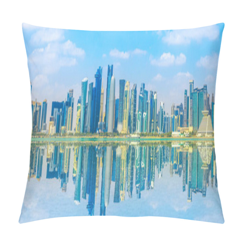 Personality  Banner Doha Skyline Pillow Covers