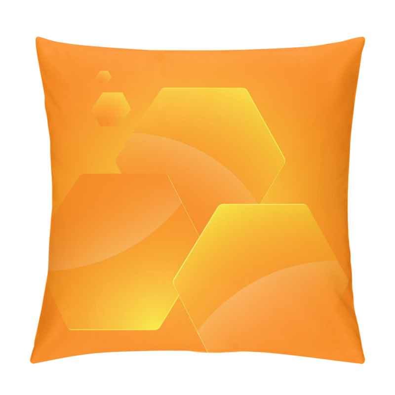 Personality  Design Element Presentation Orange Background Hexagons Pillow Covers