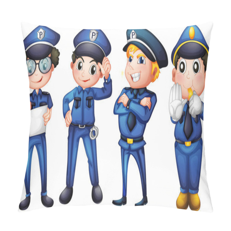 Personality  Four Policemen Pillow Covers