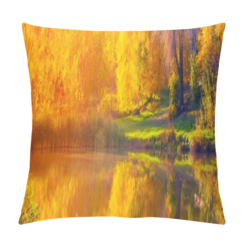 Personality  Autumn Sunrise Wide Lake Pillow Covers