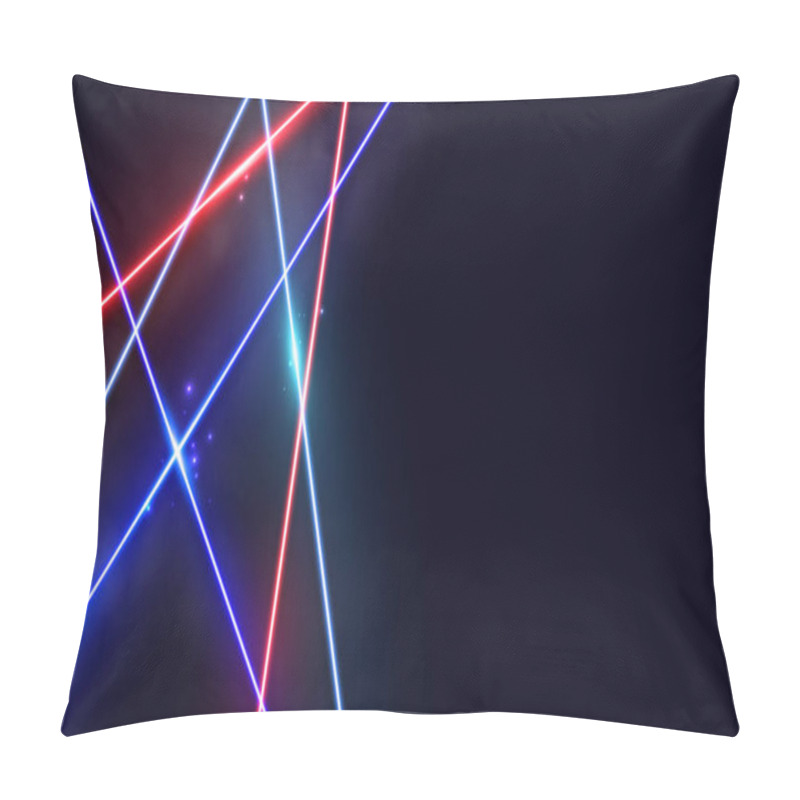 Personality  Abstract Glowing Neon Lights Background Vector. Pillow Covers