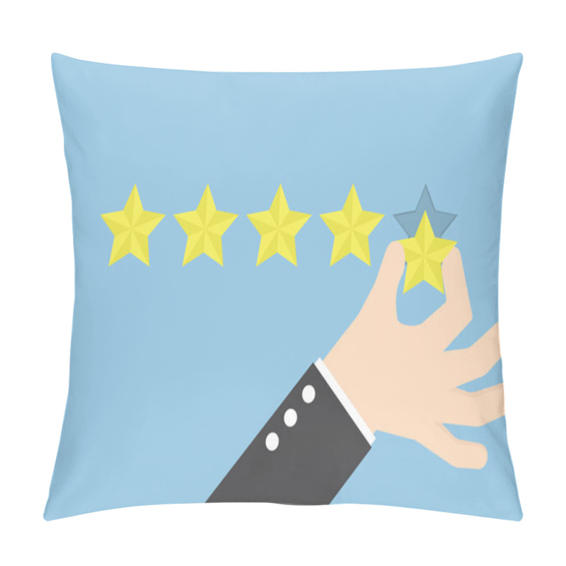 Personality  Businessman Hand Giving Five Star Rating, Feedback Concept Pillow Covers