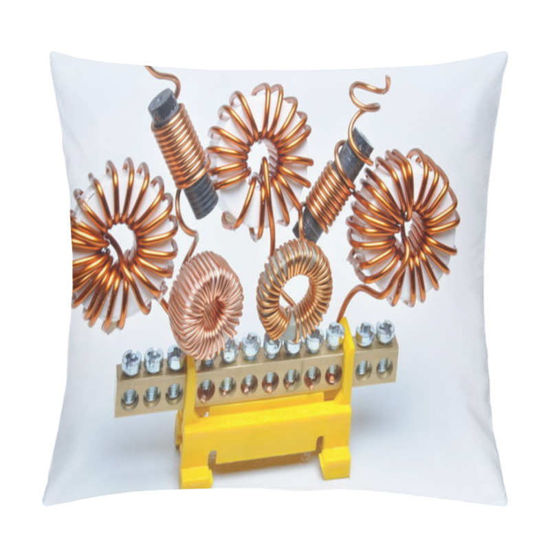 Personality  Copper Coils And Wires, Abstract Energy Industry Pillow Covers