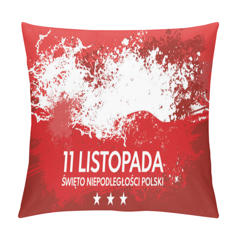 Personality  November 11, Polish Independence Day - Banner, Vector Illustration.  Pillow Covers