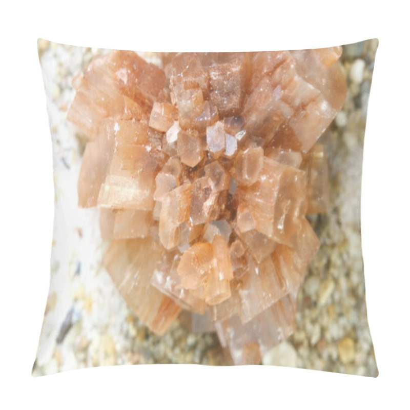 Personality  Close Up Calcite Crystal Isolated, Mineral Pillow Covers