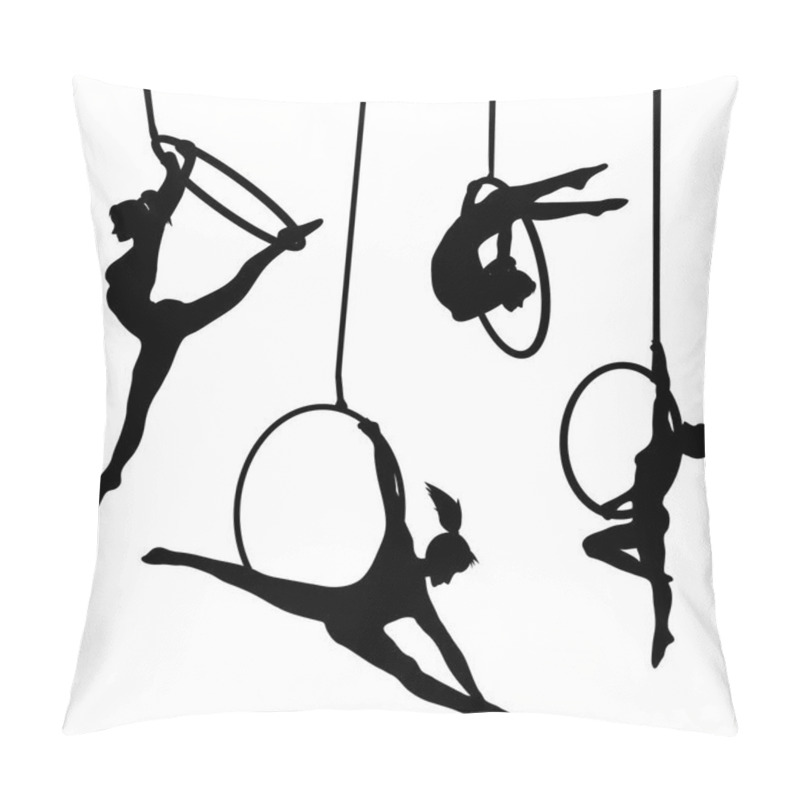 Personality  Aerial Hoop Silhouette Artist Pillow Covers