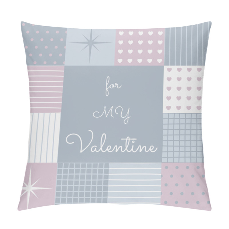 Personality  Sensual Patchwork For A Valentines Day With The Template Surface In The Middle. Pillow Covers