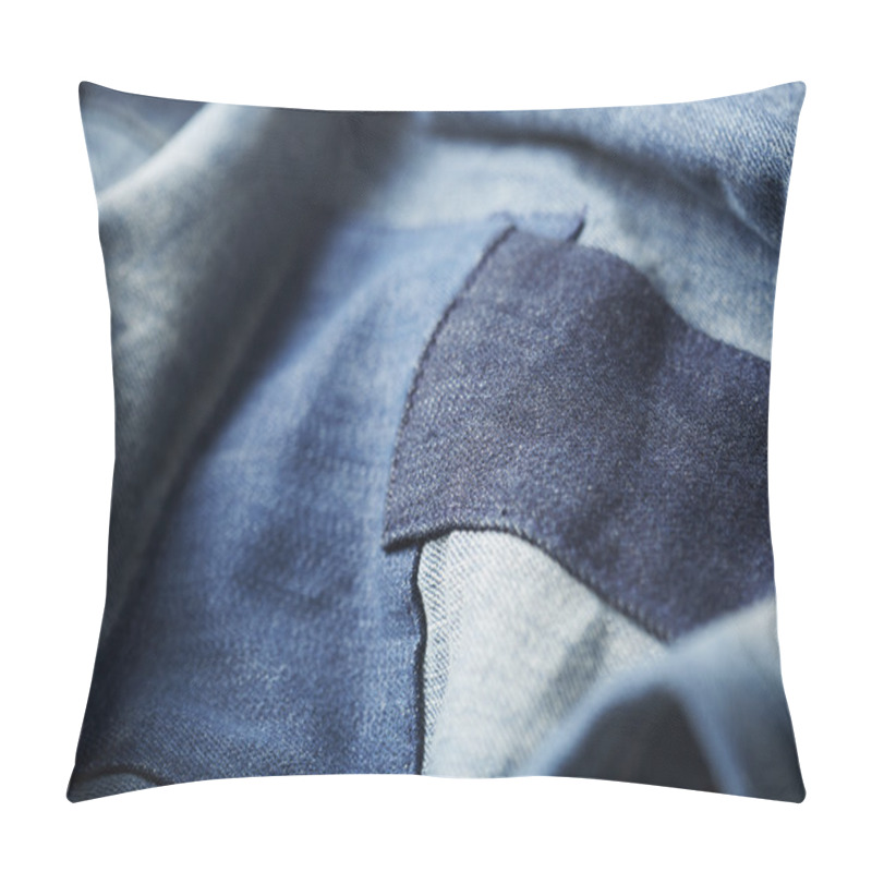 Personality  Patch Worked Denim Jeans Pillow Covers