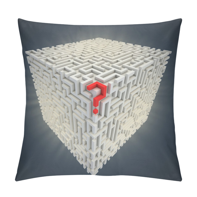 Personality  Question Mark Inside Cubical Maze Pillow Covers