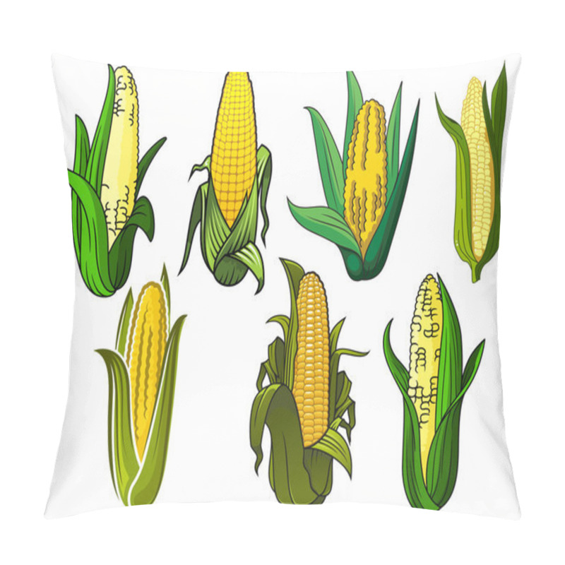 Personality  Isolated Weet Corn Cobs Vegetables Pillow Covers