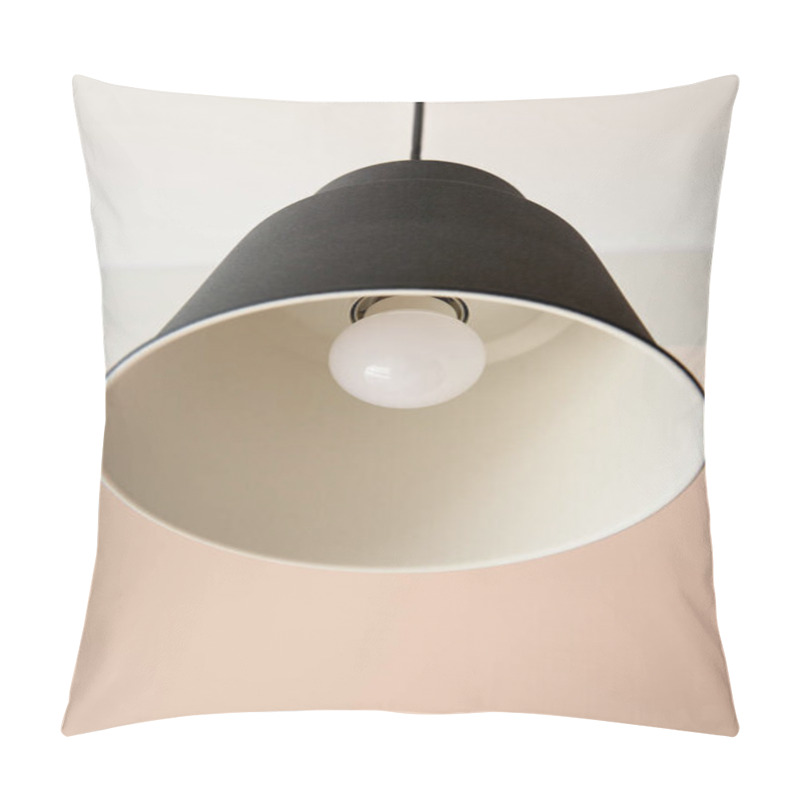 Personality  Low Angle View Of Modern Lamp With Light Bulb  Pillow Covers