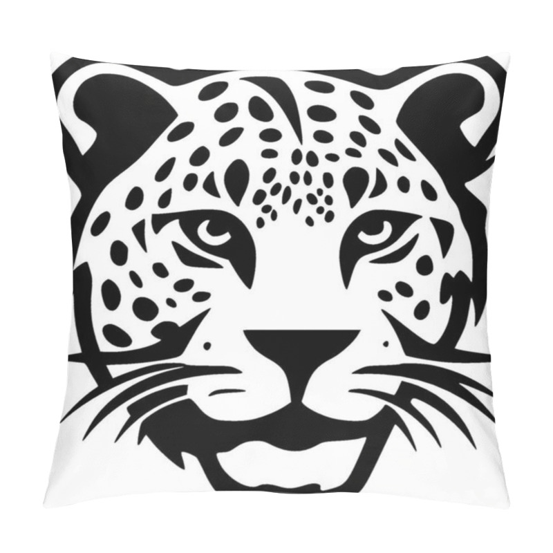 Personality  Leopard - Minimalist And Flat Logo - Vector Illustration Pillow Covers