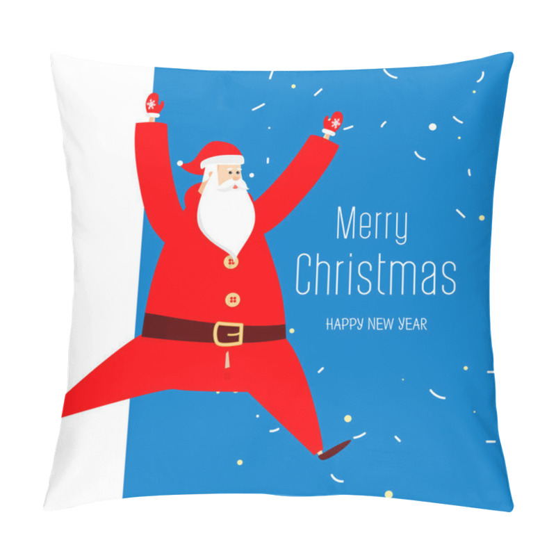 Personality  Big Congratulatory Signboard With Santa Jump Pillow Covers