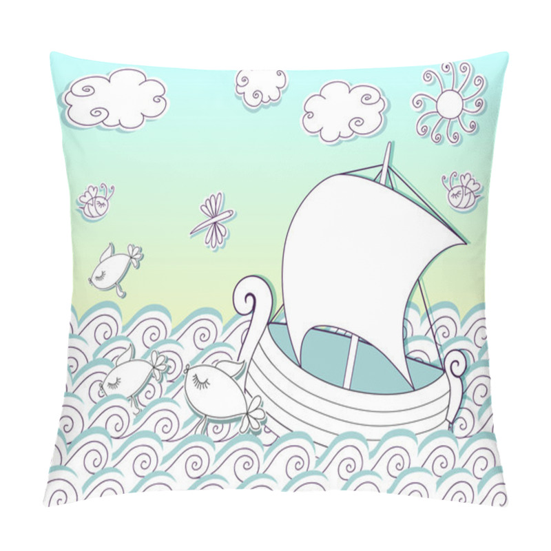 Personality  Sailing The Seas Pillow Covers