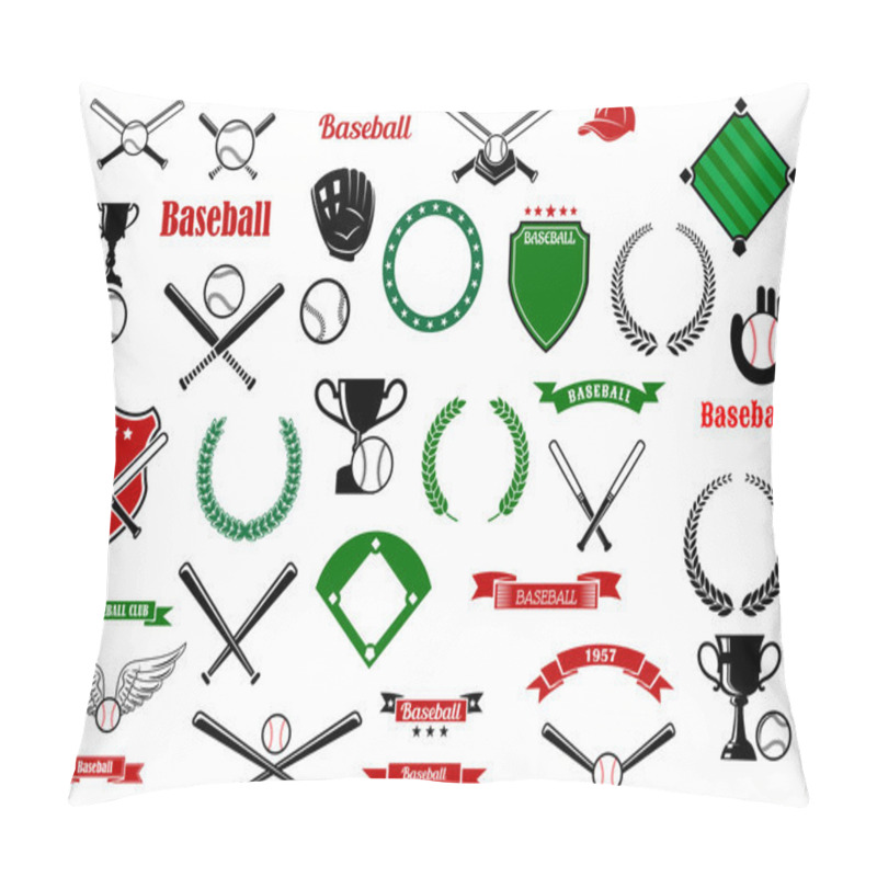 Personality  Baseball Game Sport Items And Designelements Pillow Covers