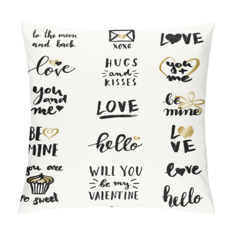 Personality  Valentines Day Typographic Designs Pillow Covers