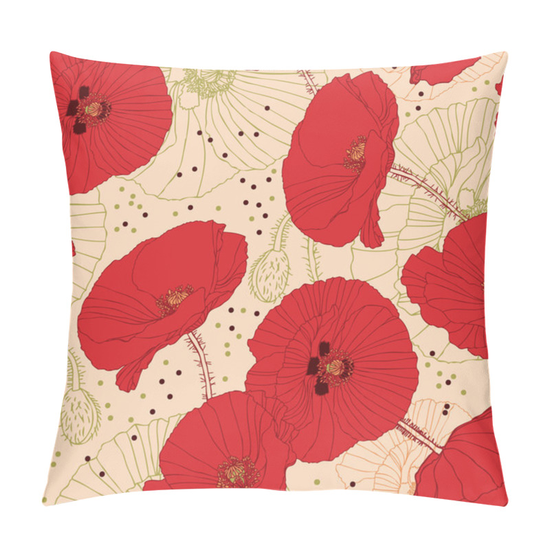 Personality  Poppy Pattern Pillow Covers