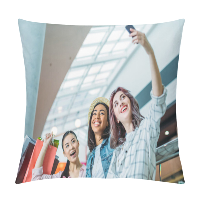 Personality  Young Women With Shopping Bags  Pillow Covers