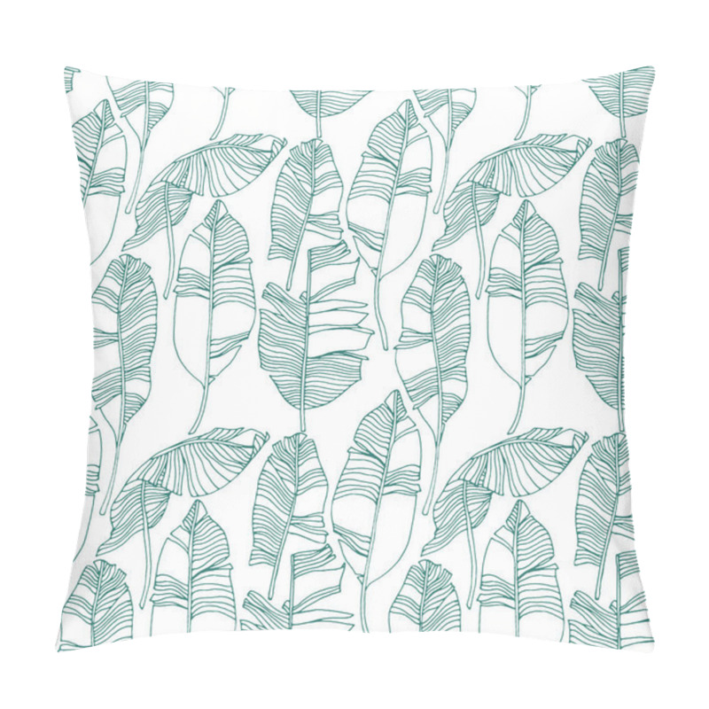 Personality  Tropical Leaves, Jungle Pattern. Seamless, Detailed, Botanical Pattern. Vector Background. Pillow Covers