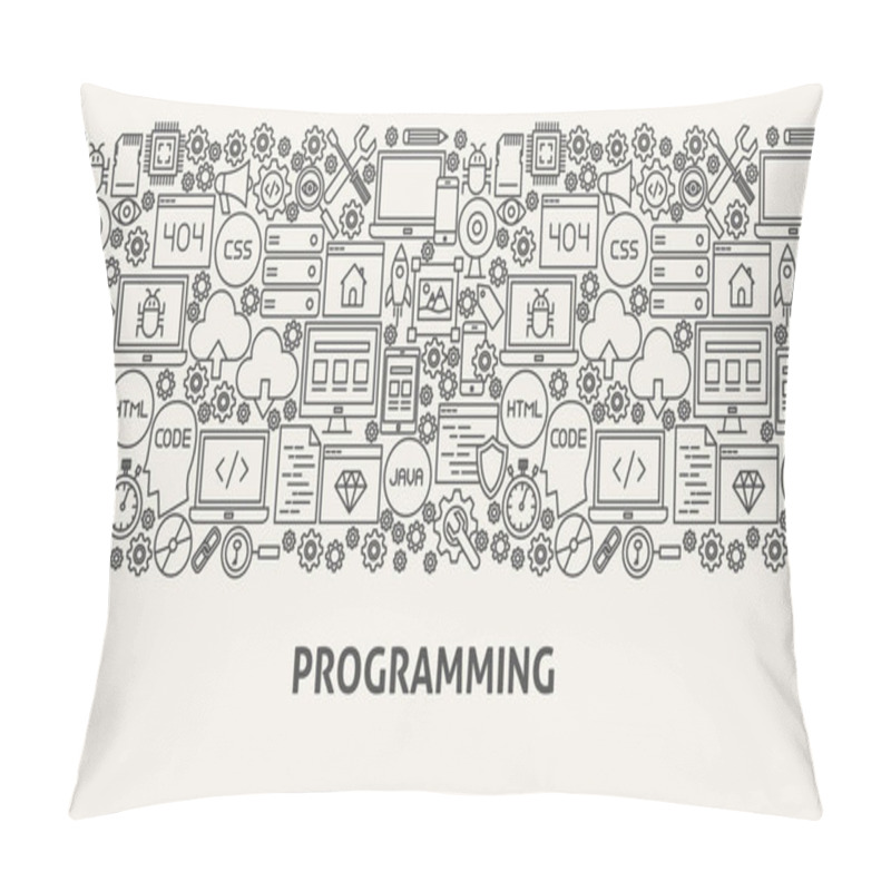 Personality  Programming Banner Concept Pillow Covers