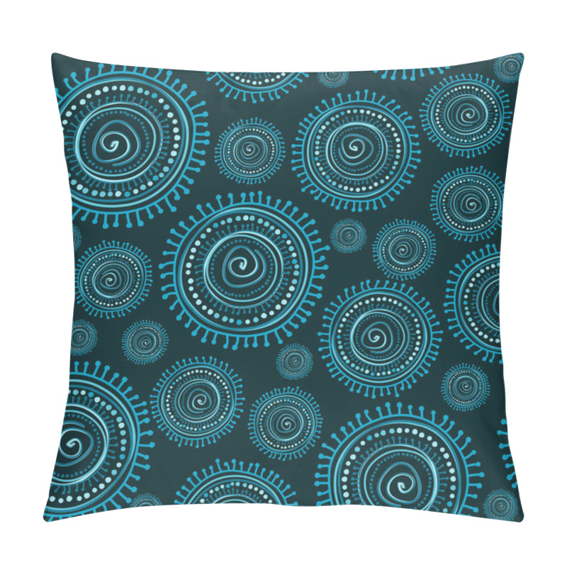 Personality  Round Ethnic Motif Seamless Background Pillow Covers