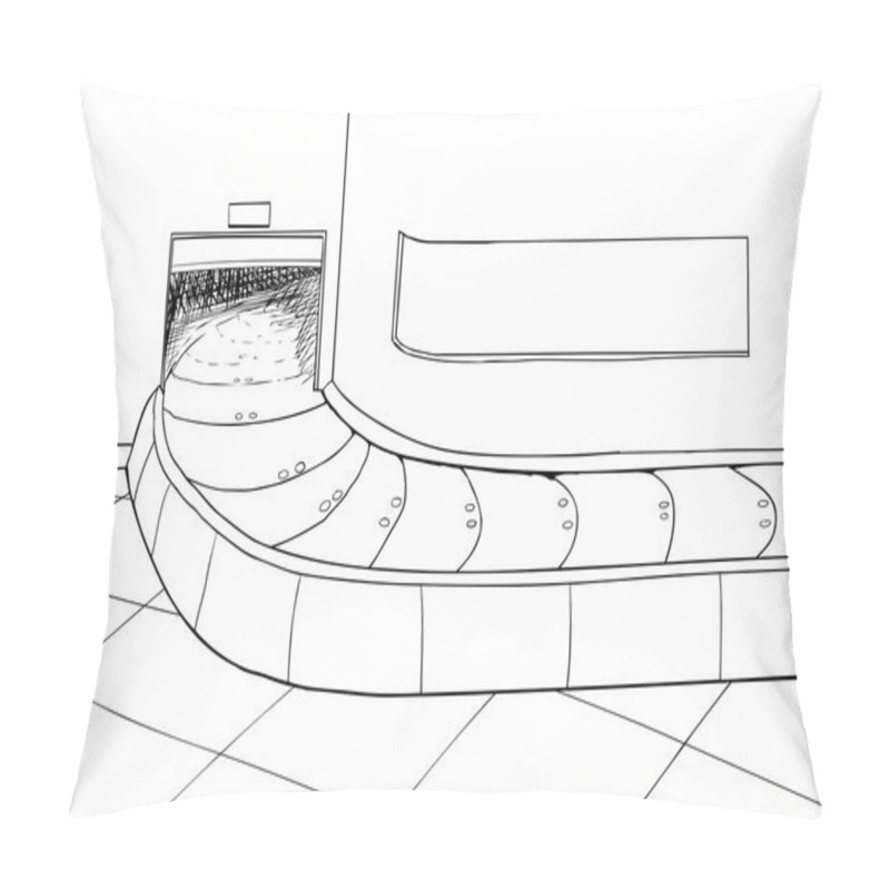 Personality  Baggage Claim Area With Carousel Pillow Covers