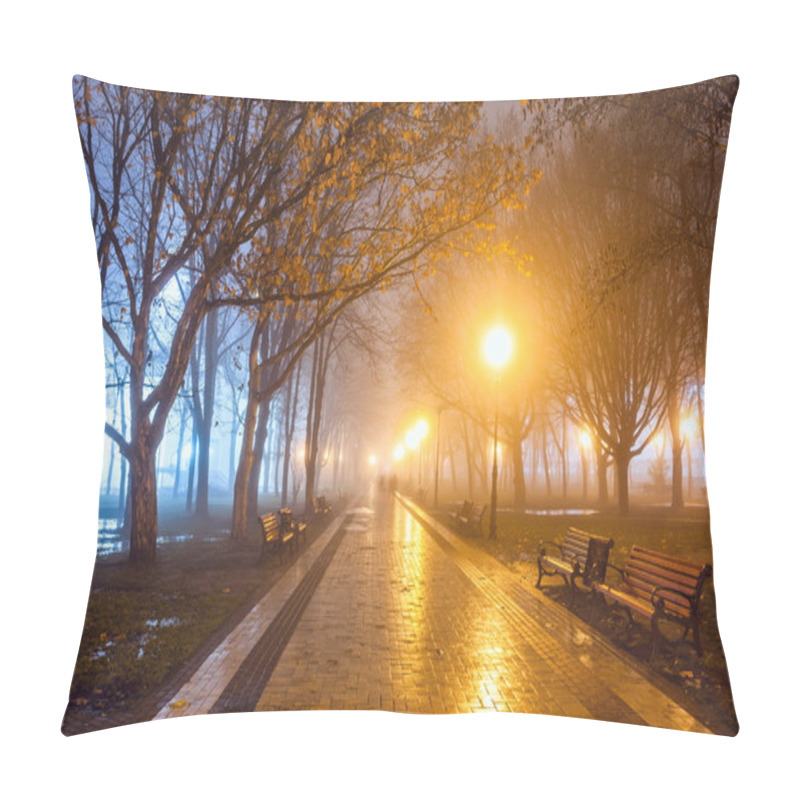 Personality  City Park At Night Pillow Covers