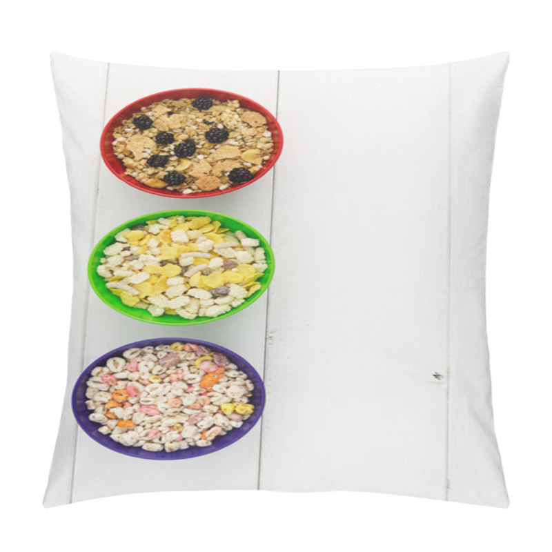 Personality  Three Bowls Of Cereals Pillow Covers