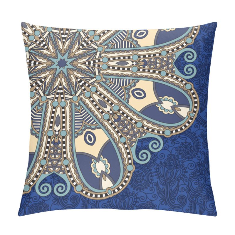 Personality  Floral Round Pattern In Ukrainian Oriental Ethnic Style Pillow Covers