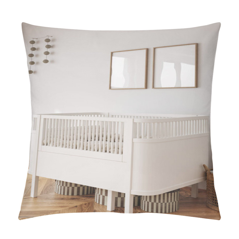 Personality  Mock Up Frame In Children Room Interior Background, 3D Render Pillow Covers