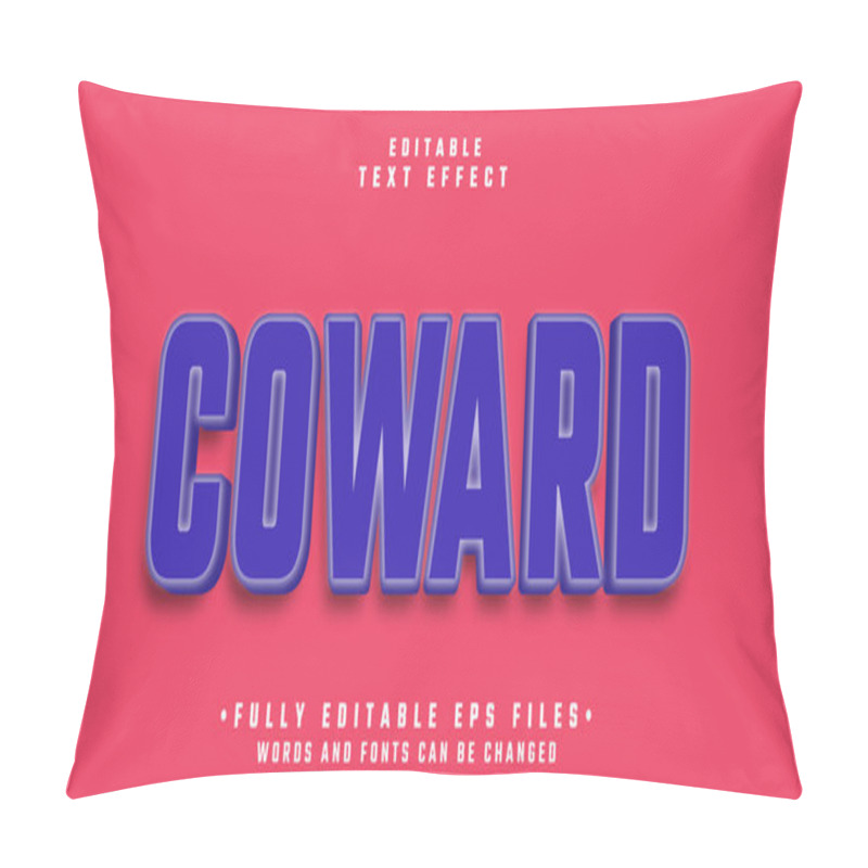 Personality  3d Coward Bold Text Effect Pillow Covers