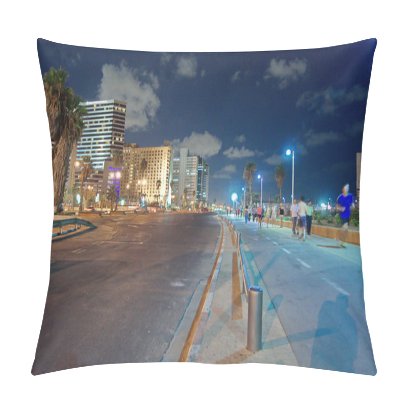 Personality  Tel Aviv Promenade At Night Pillow Covers